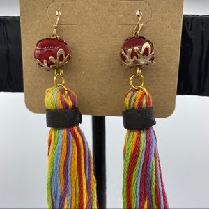 Rainbow Tassel Earrings